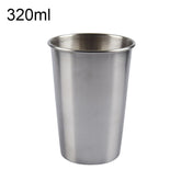 320ml Single Wall Electropolished Stainless Steel Brief Wine Cup(Silver), 320ml